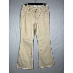 Minimalist Neutral Bootcut Raw Hem Denim Jeans Stretch Cotton ReGeneration 31